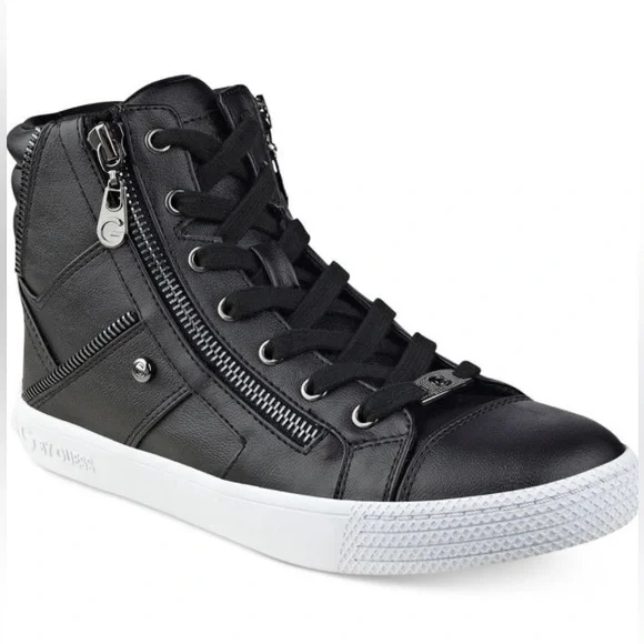 GUESS Women’s black high top sneakers. Size 8. Excellent condition - Picture 2 of 11